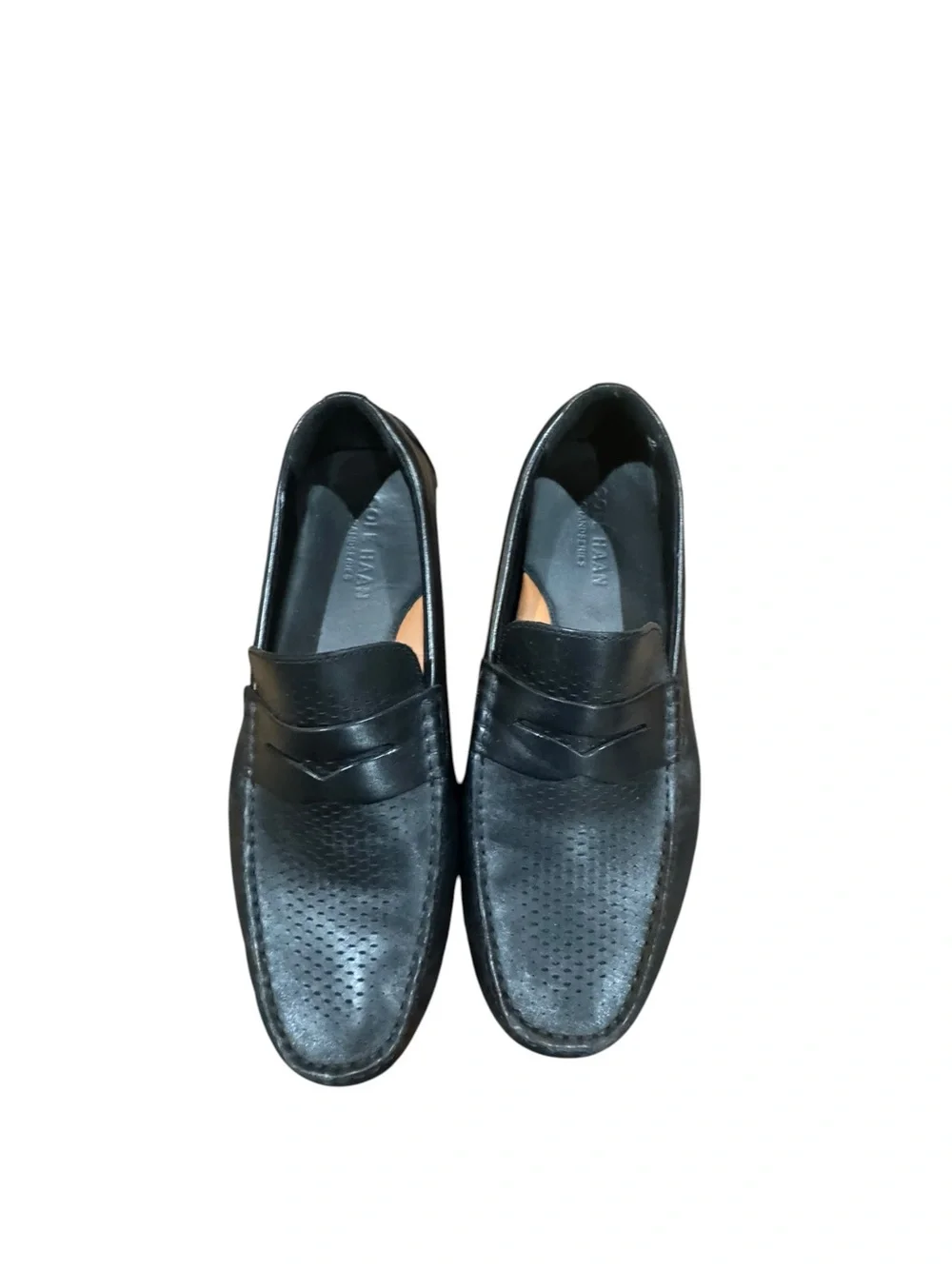 Black Men's Leather Slip-On Loafers